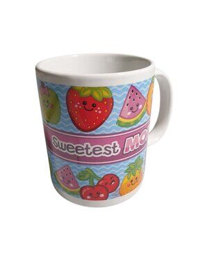 Sweetest Mom Ceramic Mug Cute Fruit Pattern Gift 10oz Dishwasher Microwave Safe